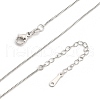 1.2mm Brass Box Chain Necklaces for Men Women NJEW-G160-19P-2