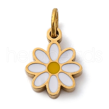 316 Surgical Stainless Steel Enamel Pendants STAS-K258-40D-G-1