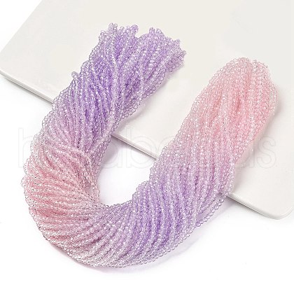 Transparent Painted Glass Beads Strands X1-DGLA-A034-T3mm-A05-1