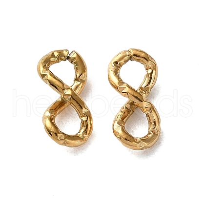 304 Stainless Steel Textured Infinity Linking Rings STAS-R164-03G-01-1