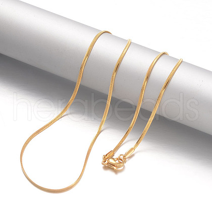304 Stainless Steel Snake Chain Necklaces NJEW-F195-02A-G-1
