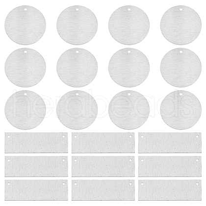 SUNNYCLUE 40Pcs 2 Styles Aluminum Pendants FIND-SC0010-22-1