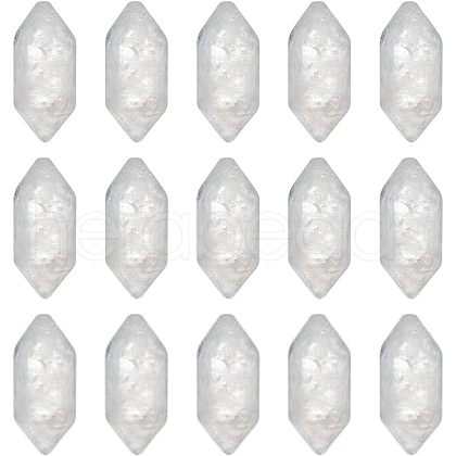 Olycraft 12Pcs Faceted Natural Quartz Crystal Rock Crystal Double Terminated Points G-OC0003-64-1