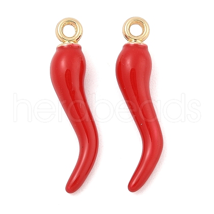 Rack Plating Alloy Enamel Pendants PALLOY-R451-07G-01-1