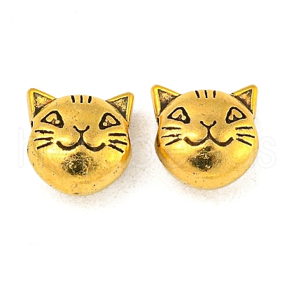 Tibetan Style Alloy Kitten Beads TIBEP-GC178-AG-NR-1
