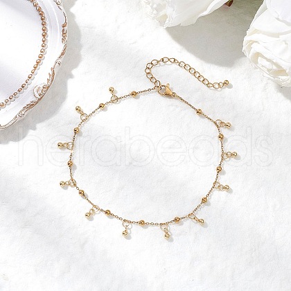 304 Stainless Steel Satellite Chains Anklets AJEW-AN00690-1
