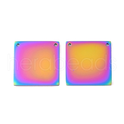 Ion Plating(IP) 304 Stainless Steel Stamping Blank Tag Pendants STAS-I311-16B-RC-1