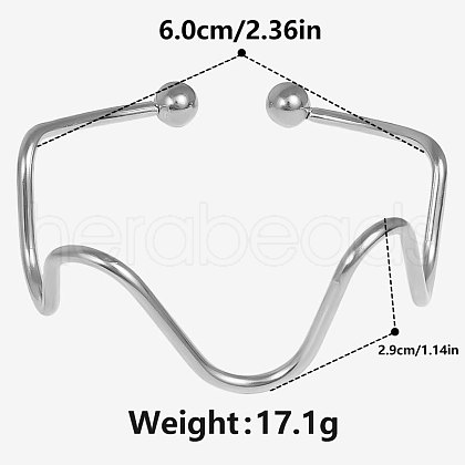 European and American Style 304 Stainless Steel Cuff Bangles DL4487-1-1