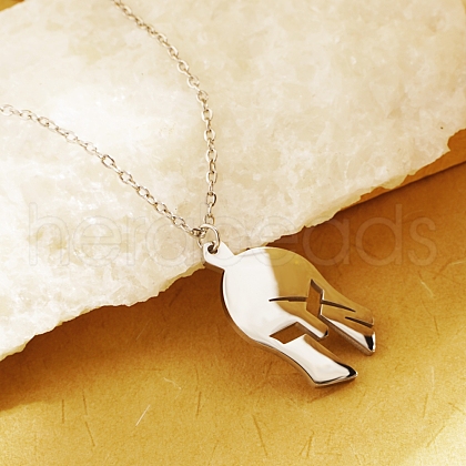 Stylish Stainless Steel Irregular Pendant Necklace for Women's Daily Wear DI7094-2-1