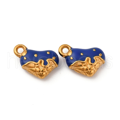 304 Stainless Steel Enamel Charms STAS-Q363-12A-G-1