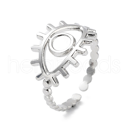 Non-Tarnish 304 Stainless Steel Open Cuff Ring Components STAS-F301-01P-1