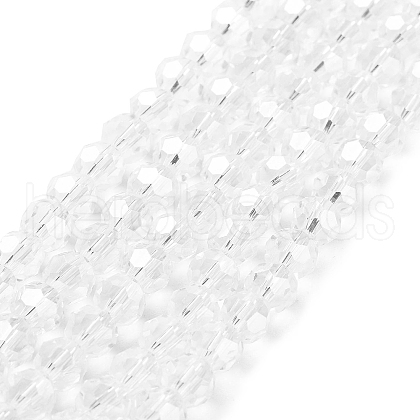 Electroplate Transparent Glass Beads Strands EGLA-A035-T6mm-A19-1