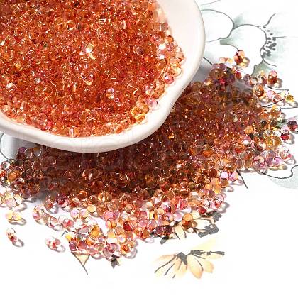 Transparent Baking Paint Glass Seed Beads SEED-A033-06A-16-1