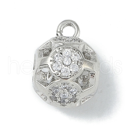 Rack Plating Brass Micro Pave Cubic Zirconia Tube Bails KK-A220-01P-1