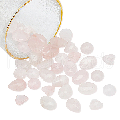 SUPERFINDINGS 40Pcs 4 Style Gemstone Cabochons G-FH0001-25-1