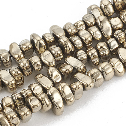 Electroplate Non-magnetic Synthetic Hematite Beads Strands G-T061-102M-1