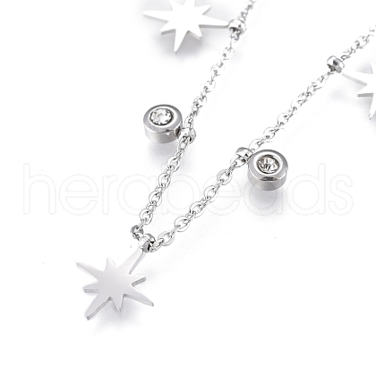 304 Stainless Steel Pendant Necklaces NJEW-K120-04P-1
