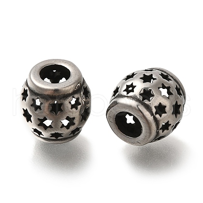304 Stainless Steel European Beads STAS-D191-08D-AS-1