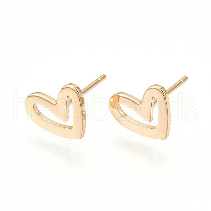 Brass Stud Earrings X-KK-S348-123-1