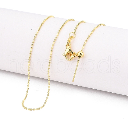 Brass Ball Chain Necklaces for Women NJEW-G084-14LG-1