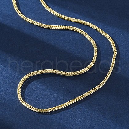 Brass Wheat Chains Necklace for Women NJEW-P265-26G-1