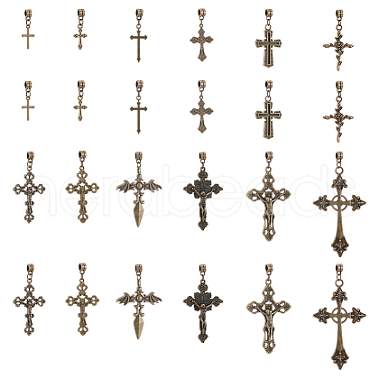 24Pcs Tibetan Style Alloy Pendant PALLOY-GA00004-1