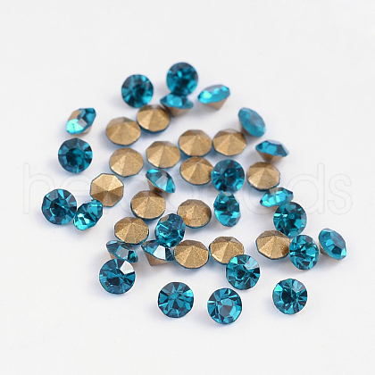 Back Plated Grade A Diamond Glass Pointed Rhinestone RGLA-SS10-007-1