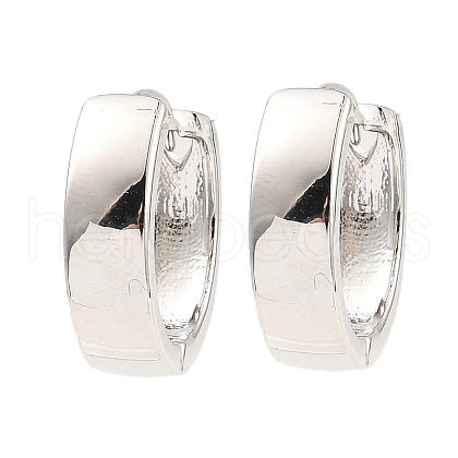 Brass Thick Hoop Earrings EJEW-I289-10B-P-1
