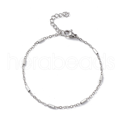 304 Stainless Steel Satellite Chain Bracelets for Men Women STAS-B039-12P-1