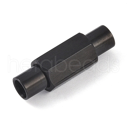 Ion Plating(IP) Smooth 304 Stainless Steel Magnetic Clasps with Glue-in Ends STAS-H402-63B-3MM-1