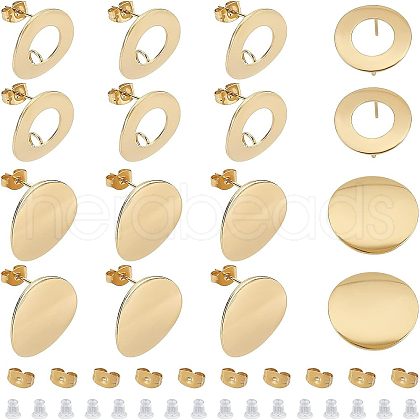 Unicraftale 304 Stainless Steel Stud Earring Findings STAS-UN0021-91G-1