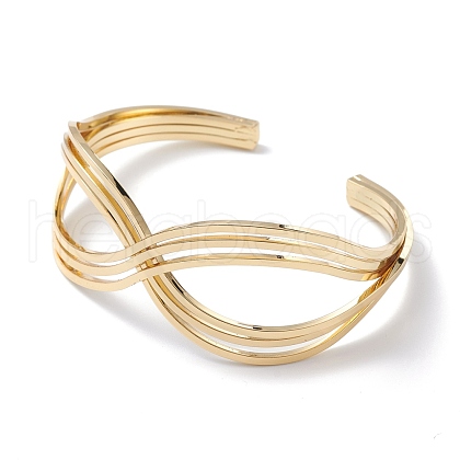 Brass Cuff Bangle BJEW-P168-D02-1