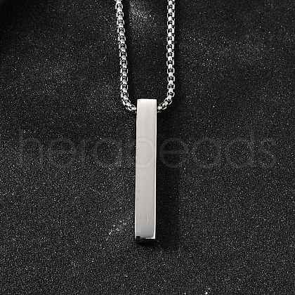 304 Stainless Steel Pendant Necklaces NJEW-P329-01P-1