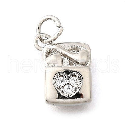 Brass Micro Pave Cubic Zirconia Pendants KK-V007-005P-02-1