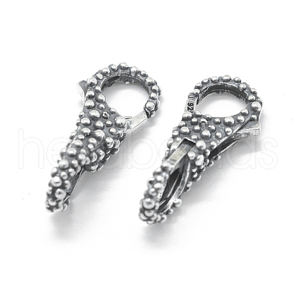 Thailand 925 Sterling Silver Lobster Claw Clasps STER-L055-054AS-1