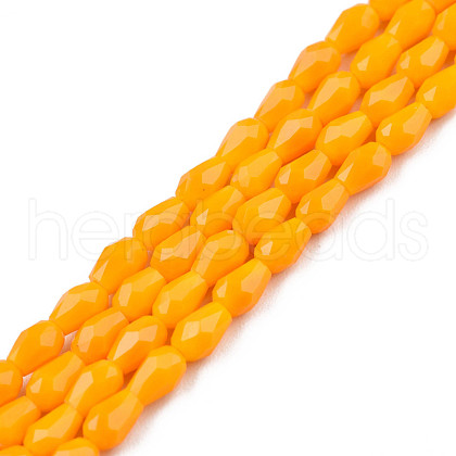 Opaque Solid Color Glass Beads Strands GLAA-N052-02-A03-1