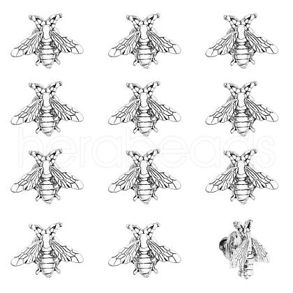 CHGCRAFT 12Pcs Alloy Bees Lapel Pin JEWB-CA0001-36AS-1