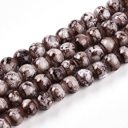 Baking Painted Glass Beads Strands X1-DGLA-N003-4mm-A05-1