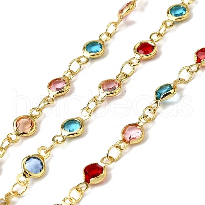 Brass Flat Round Link Chains CHS-H112-09G-1