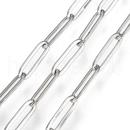 Tarnish Resistant 304 Stainless Steel Paperclip Chains CHS-F010-01F-P-1