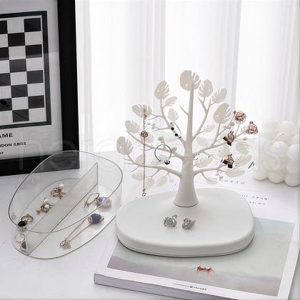 Plastic Tree Earring Display Racks with Trays PW-WGAFB40-03-1