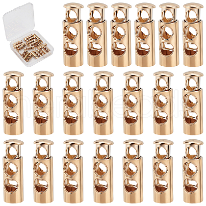 Gorgecraft 20Pcs Alloy Spring Cord Locks FIND-GF0002-75G-1