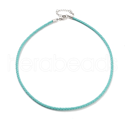 Braided Round Imitation Leather Bracelets Making BJEW-H610-01P-12-1