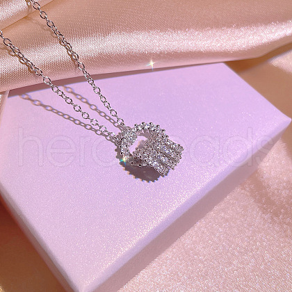 Ring Alloy Crystal Rhinestone Pendant Necklaces FS-WG156C1-02-1