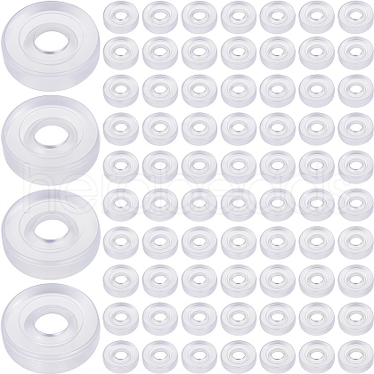 SOFPLATE 120Pcs Silicone Clip on Earring Pads FIND-SP0001-02-1