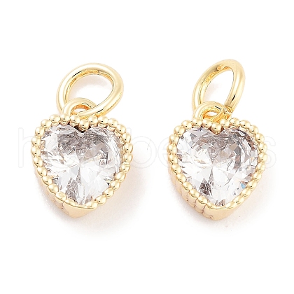 Brass with Cubic Zirconia Pendant KK-P271-42G-A-1