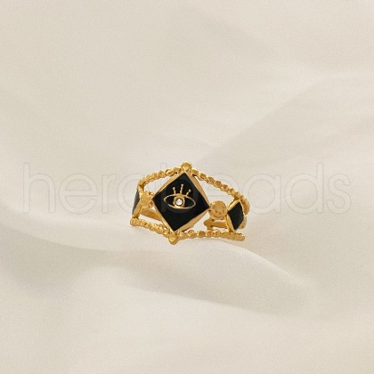 204 Stainless Steel Enamel Cuff Rings FS-WG1A4E8-11-1