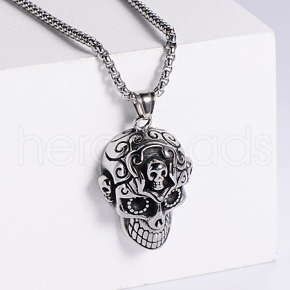 Punk Style 316L Surgical Stainless Steel Pendant Necklace for Men FS-WG50E14-01-1