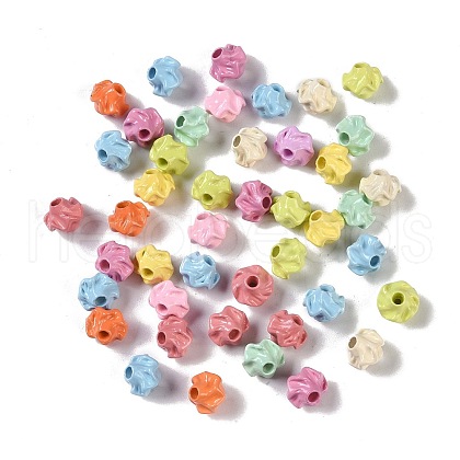 Spray Paint Alloy Beads PALLOY-H145-07-1