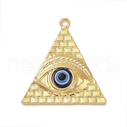 Alloy Egyptian Pyramid Eye Pendants PALLOY-K021-04G-1